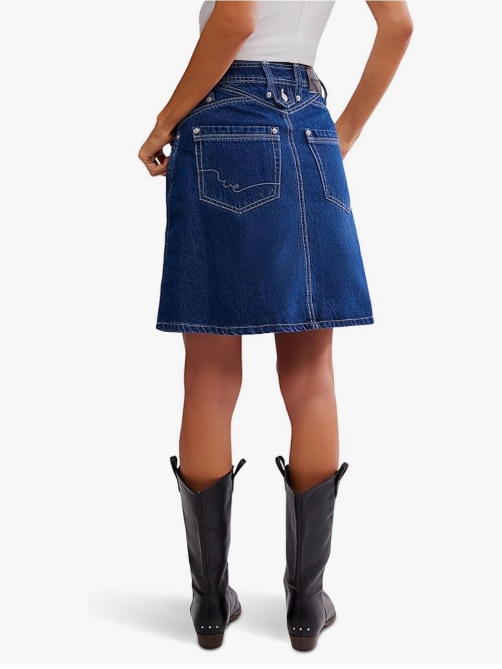 Free People We The Free Suzy Denim Midi Skirt NWT